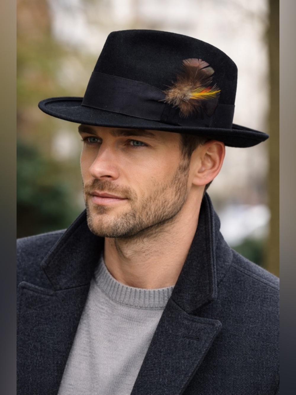 Stetson's Inwood Style Men’s Royal Black Fur Felt Hat